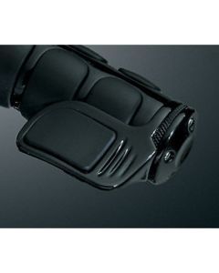 Kuryakyn Gloss Black Right Side Contoured ISO Hand Grip Throttle Boss Harley 82+