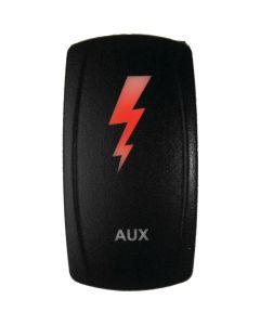 DragonFire Racing Laser-Etched Dual LED Switch - Auxillary On/Off - Red - 04-0129