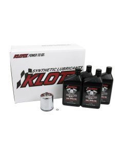Klotz Basic 20W/50 4 Quart Synthetic Oil and Chrome Filter Kit For Harley-Davidson Milwaukee-Eight
