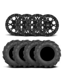 ITP Hurricane 15" Matte Black Wheels And Cryptid Tires [32x10-15]