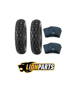 Bridgestone 4.00-10 Trail Wing Tires With Kenda Tubes For Honda CT70 1970-1982