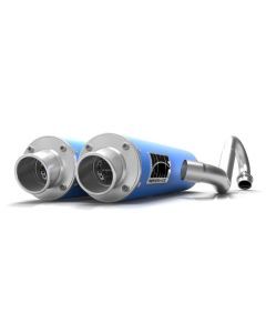 HMF Muffler Can-Am Maverick Turbo 15-17 Octane Blue Performance Dual Full System Exhaust Turn Down End Cap
