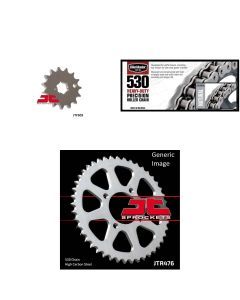 530H Heavy-Duty Chain Natural,Front & Rear Sprocket Kit KAWASAKI KZ400H Ltd 1979