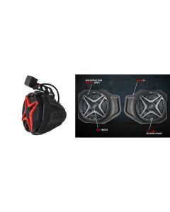 SSV Works Subwoofer W/ Cage Mounted 6.5" SSV And Kicker Speaker Pods For Polaris RGR XP 1000 18-22