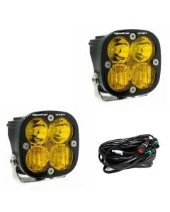 Baja Designs Squadron Sport Amber LED Pair Driving/Combo Lights w/ Wire Harness