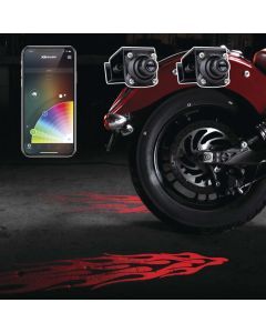 XK Glow CurbFX 2-Piece LED Light Projector Kit Flame - XK-CFX-STA-FLAME