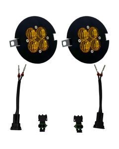 Baja Designs Fog Pocket Light Kit Squadron Sport Series Wide Cornering Pattern Baja Amber Lens 447787