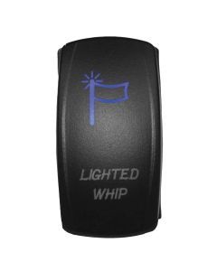 DragonFire Racing Laser-Etched Dual LED Switch - Lighted Whip on/off - Blue - 04-0072