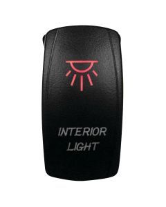 DragonFire Racing Laser-Etched Dual LED Switch - Interior light on/off - Red - 04-0055