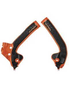 Acerbis 16 Orange/Black X-Grip Frame Guard - 2686045225