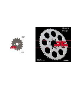 JT SPROCKETS Front and Rear Steel Sprocket Kit for OffRoad KAWASAKI KLX110 2002