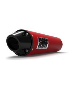 HMF Muffler Honda TRX 450R 06-14 Red Performance Slip On Exhaust Black Euro End Cap Side Mount