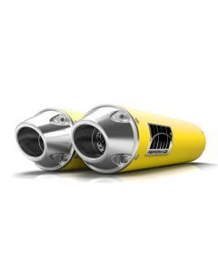 HMF Muffler Can-Am Renegade 500/850 12-22 Sunburst Yellow Performance Dual Slip On Exhaust Euro End Cap
