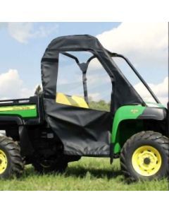Falcon Ridge Black Canvas Soft Roll-Away Doors With Zipper For John Deere Gator 2012-2022