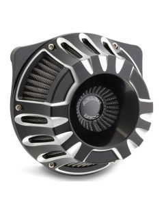 Harley FLST Heritage Softail 06Deep Cut Inverted Air Cleaner Black by Arlen Ness