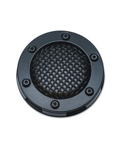 Kuryakyn Black Right Hand Thread Mesh Gas Tank Fuel Cap Vented Harley 1982-2017