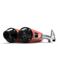 HMF Muffler Can-Am Renegade 500/850 12-22 Can-Am Red Performance Dual Full System Exhaust Black Euro End Cap