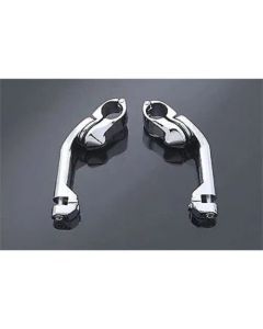 Kuryakyn Chrome Front 1.25 Engine Guard Long Arm Clamp for Highway Pegs Harley