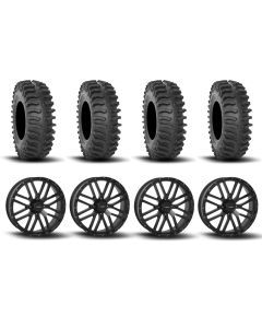 System 3 ST-3 Simulated Beadlock Matte Black 22" Wheels And XT400 Tires [37x9.5R-22]
