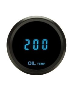 Round Oil temp, 0-400F & 0-200C, 2-1/16", black, blue