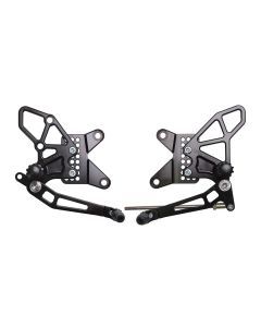 Vortex Racing Adjustable Rear Set Black - RS416K