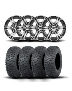 ITP SS212 14" Machined Black Wheels And Terra Hook Tires [28x9-14]