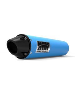 HMF Muffler Can-Am Outlander 1000 13-24 Octane Blue Performance Slip On Exhaust Black Euro End Cap