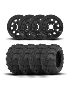 ITP Delta Steel 12" Wheels And Mud Lite Tires [27x12-12]