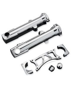 Harley XL883R Sportster 883R 2004-2007Fork Skins 39mm to 41mm Chrome