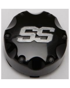 ITP Cast Aluminum Wheel Center Cap Black 4/110 4/115 B110SS
