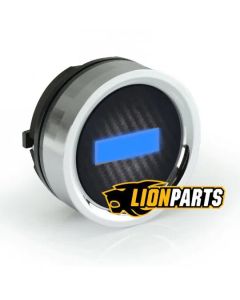 1955-56 Chevy Car Digital Clock, Carbon Fiber Style Face, Blue Display