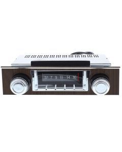 Custom Autosound 1967-68 Camaro 740 Premium Bluetooth Classic Car Stereo With Walnut Bezel
