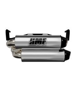 HMF Muffler Dual Full System Performance Exhaust Brushed Euro Black End Cap For Can-Am Outlander 1000/850 2025-2026 14656636083