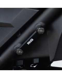 R&G Racing Black Rear Foot Rest Delete Blanking Plates For 2018-2024 Kawasaki Ninja 250