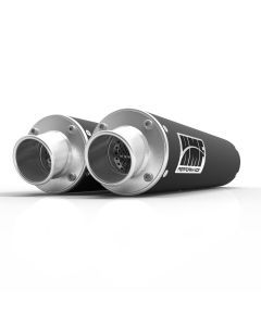 HMF Muffler Polaris RZR XP/4 Turbo/S 16-21 Ceratoke Black Performance Dual Slip On Exhaust Turn Down End Cap