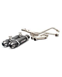 Trinity Racing Stage 5 Dual Full System Exhaust Black Muffler TR-4112D-BK