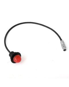 Rugged Radios Hole Mount Push to Talk Cable (PTT) with 12" Straight Cord for Intercoms PTT-HM-SC-12