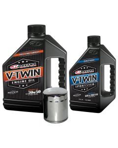 Complete Engine Oil Change Kit V-Twin Harley Davidson Sportster, 5 quart HF170C