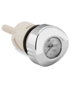Bikers Choice Pop-Up Oil Tank Dipstick with Temperature Gauge For - 02-072 White