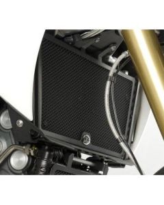 R&G Racing Black Aluminum Radiator Guard For 2011-2014 Aprilia Dorsoduro 1200 SMV1200