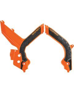Acerbis 16 Orange/Black X-Grip Frame Guard - 2733445225