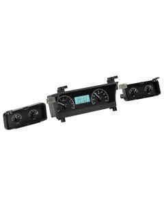 Dakota Digital 1973-1977 Chevrolet Malibu/Monte Carlo/El Camino/GMC Sprint VHX Black White Display Square Gauge Kit VHX-73C-MAL-K-W
