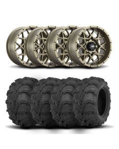 ITP Hurricane 14" Bronze Wheels And Mud Lite Tires [30x12-14]