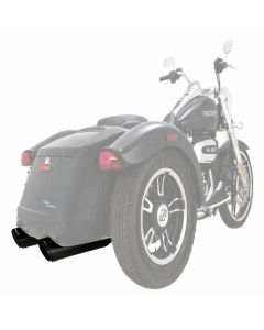 Vance & Hines Twin Slash 4in Round 2-1-2 Slip-On Exhaust Black 46796