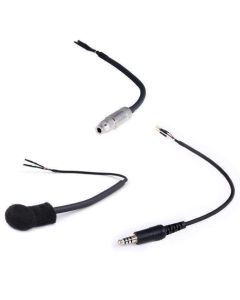 Rugged Radios Peltor Straight Cord Helmet Kit with Flex Boom Mic, 3.5mm Earbud Jack & 4C Plug HK-PF-3.5