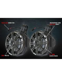 SSV Works 8" Kicker Cage Mount Pods With 1.85" Clamp US2-C8K-185