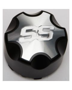 ITP Cast Aluminum Wheel Center Cap Black/Aluminum 4/156 C156SS