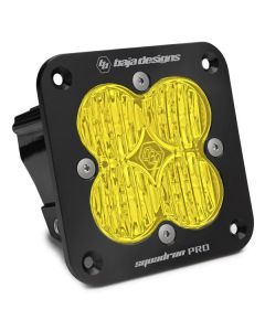 Baja Designs Auxiliary LED Light Pod Each Black Angle Flush Mount Squadron Pro Series Work/Scene Pattern Baja Amber Lens Universal 491015