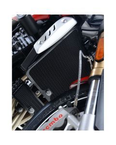 R&G Racing Black Aluminum Radiator Guard For 2016-2018 Triumph Speed Triple R