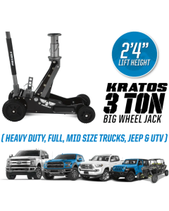 Pro Eagle 3 Ton Off Road High Clearance Big Wheel Jack - Kratos ORJ3B4X